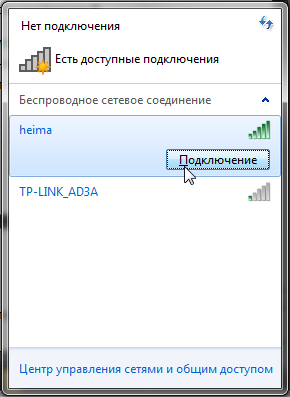 Список точек доступа к интернет-сети